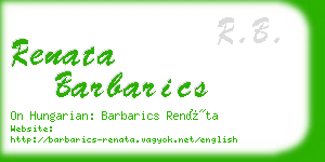 renata barbarics business card